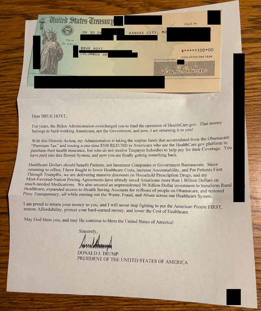 Ohioans receive Obamacare ‘rebate’ checks from Trump - Signal Ohio
